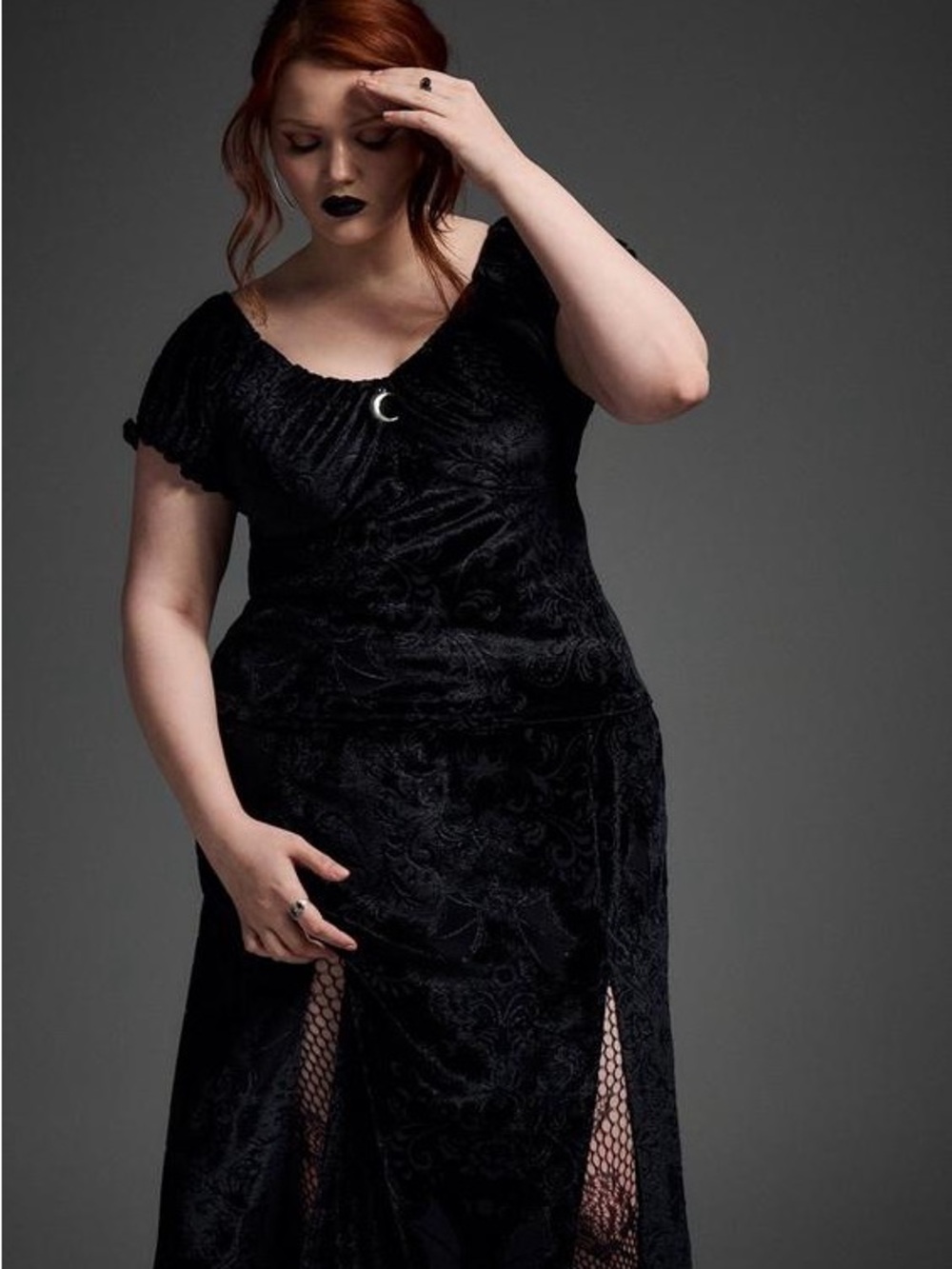 Nightfall by Torrid burnout velvet maxi skirt
